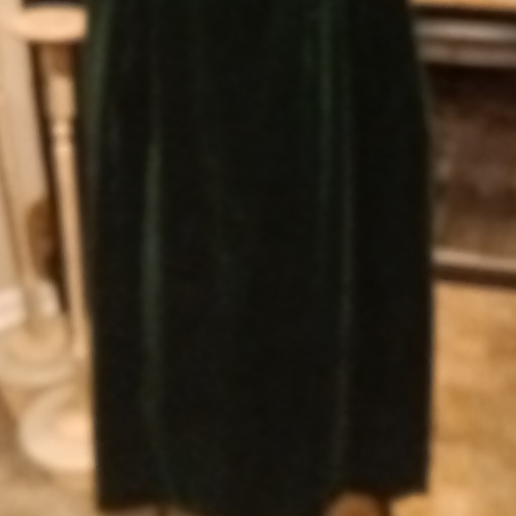 FINAL PRICE J. CREW strapless winter green dress w striped silk lining pleat 8 - Picture 5 of 13